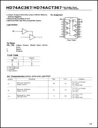 Click here to download HD74ACT367P Datasheet