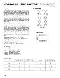 Click here to download HD74ACT651P Datasheet