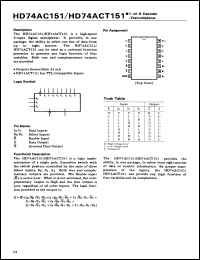 Click here to download HD74AC151P Datasheet