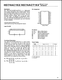 Click here to download HD74ACT153FP Datasheet