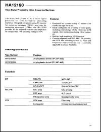 Click here to download HA12190MA Datasheet