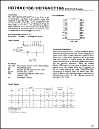 Click here to download HD74AC166P Datasheet