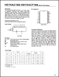 Click here to download HD74ACT166P Datasheet