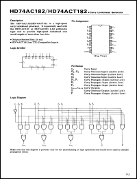 Click here to download HD74ACT182P Datasheet