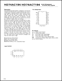 Click here to download HD74AC194P Datasheet