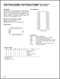 Click here to download HD74ACT269P Datasheet