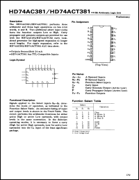 Click here to download HD74ACT381FP Datasheet