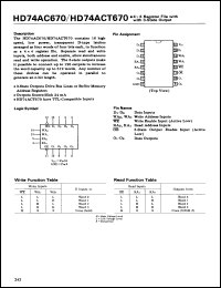 Click here to download HD74ACT670FP Datasheet