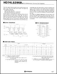 Click here to download HD74LS295BP Datasheet