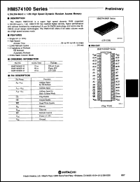 Click here to download HM574100JP40 Datasheet