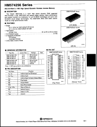 Click here to download HM574256JP45 Datasheet