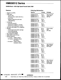 Click here to download HM658512LP12V Datasheet