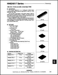 Click here to download HN624017F17 Datasheet