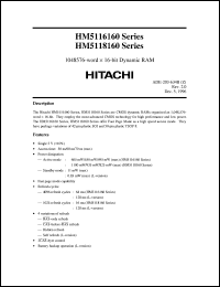 Click here to download HM5116160J-6 Datasheet