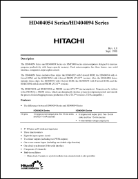 Click here to download HD404054H Datasheet