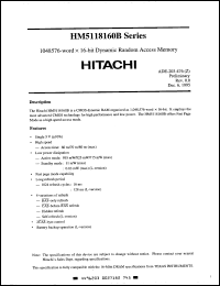 Click here to download HM5118160BJ-8 Datasheet