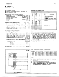 Click here to download LM041L Datasheet