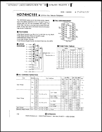 Click here to download HD74HC151FP Datasheet