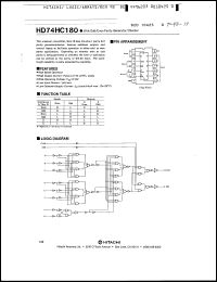 Click here to download HD74HC180P Datasheet