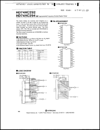 Click here to download HD74HC294FP Datasheet