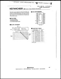 Click here to download HD74HC4051FP Datasheet