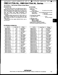 Click here to download HM51S4170ALRR8 Datasheet