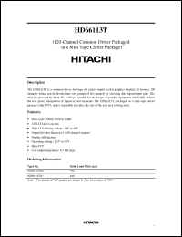 Click here to download HD66113T Datasheet