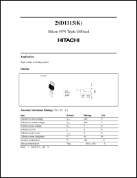 Click here to download 2SD1115 Datasheet