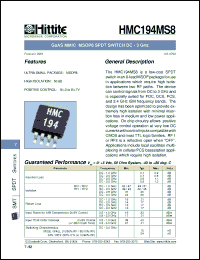 Click here to download HMC194MS8 Datasheet