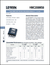 Click here to download HMC208MS8 Datasheet
