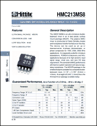 Click here to download HMC213MS8 Datasheet