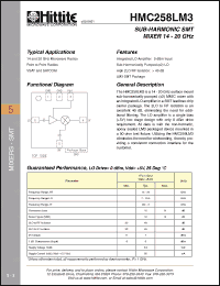 Click here to download HMC258LM3 Datasheet