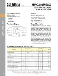 Click here to download HMC310MS8G Datasheet