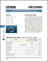 Click here to download HMC350MS8 Datasheet