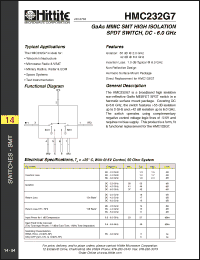 Click here to download HMC232G7 Datasheet