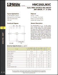 Click here to download HMC292LM3 Datasheet