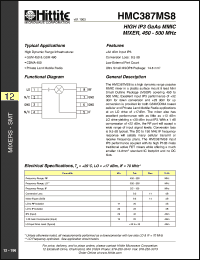 Click here to download HMC387MS8 Datasheet