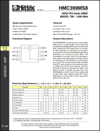 Click here to download HMC399MS8 Datasheet