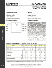 Click here to download HMC400MS8 Datasheet