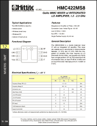 Click here to download HMC422MS8 Datasheet