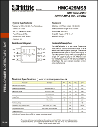 Click here to download HMC426MS8 Datasheet