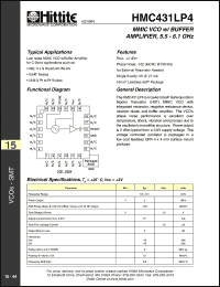 Click here to download HMC431LP4 Datasheet