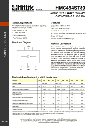 Click here to download HMC454ST89 Datasheet