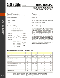 Click here to download HMC455LP3 Datasheet