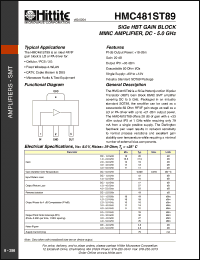 Click here to download HMC481ST89 Datasheet