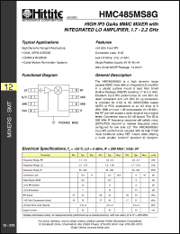 Click here to download HMC485MS8G Datasheet