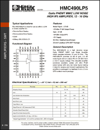 Click here to download HMC490LP5 Datasheet