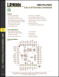 Click here to download HMC701LP6C Datasheet