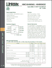 Click here to download HMC484MS8GE Datasheet