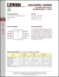Click here to download HMC220MS8_06 Datasheet
